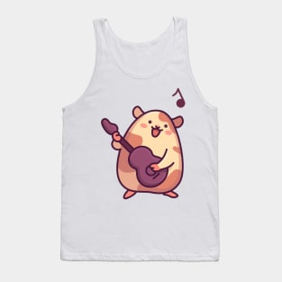 Cute Hamster Guitar Tank Top